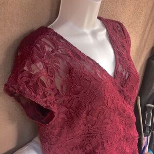 Cranberry Lace Bandage style dress Size 16